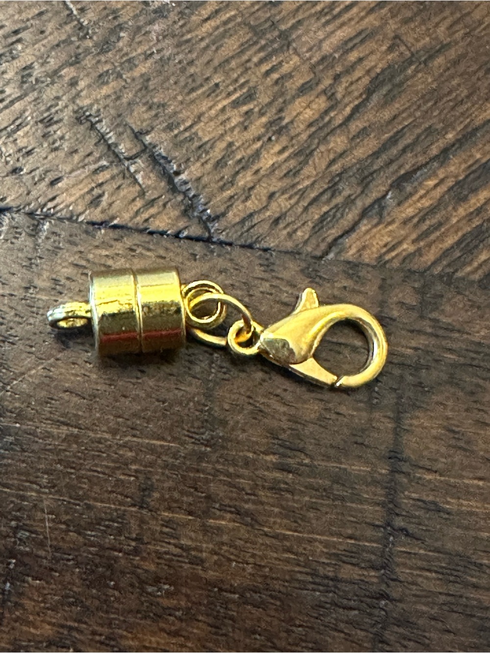 18k Gold over 925 SS square Extender/Magnet